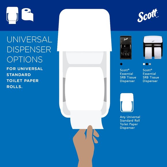 Scott Professional 100% Recycled Fiber Standard Roll Toilet Paper (13217), with - Picture 3 of 13